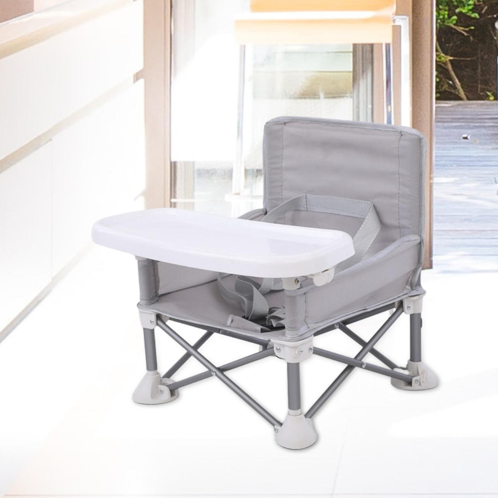 Baby Seat Booster Toddler Dining Seat Baby Camping Chair with Tray Folding Chair