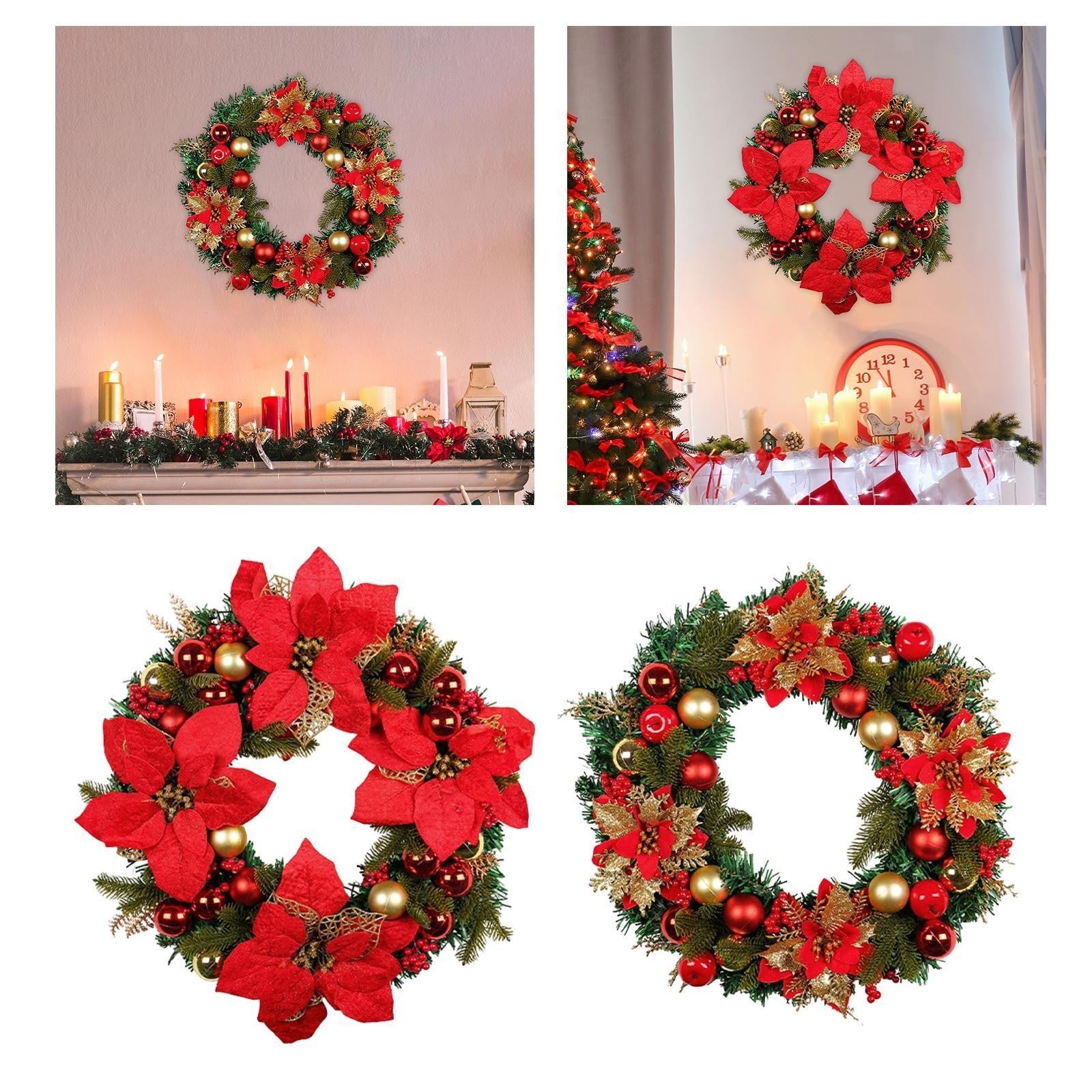 Christmas Wreath Christmas Decoration Hanging Larege Artificial Winter Holiday
