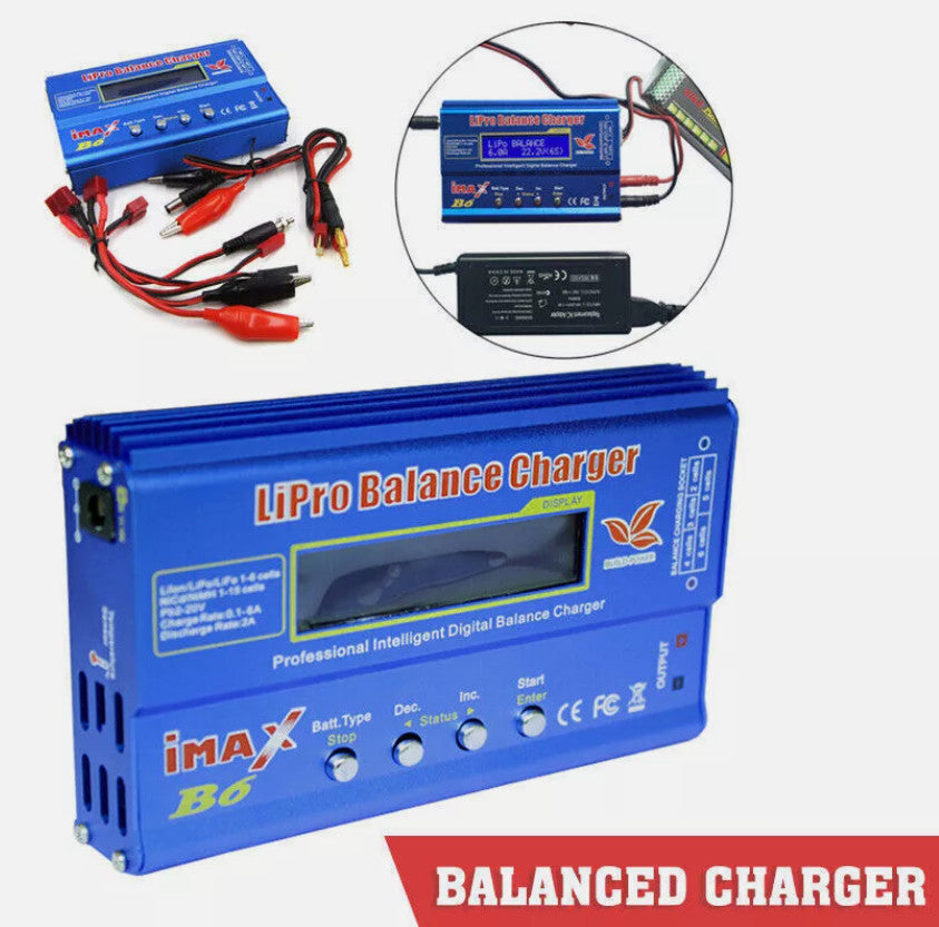 IMAX B6 LCD Lipo NiMH Battery Smart Balance Charger with T Plug Connetor Cable c