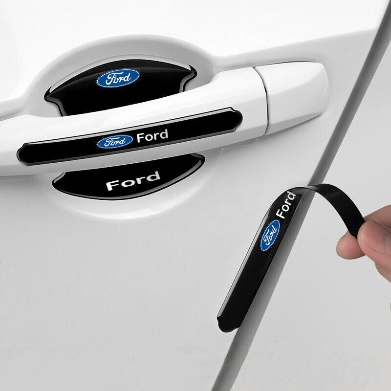 For Ford – 8x Black Door Handle Cup Scratch-Proof Film Protector Stickers