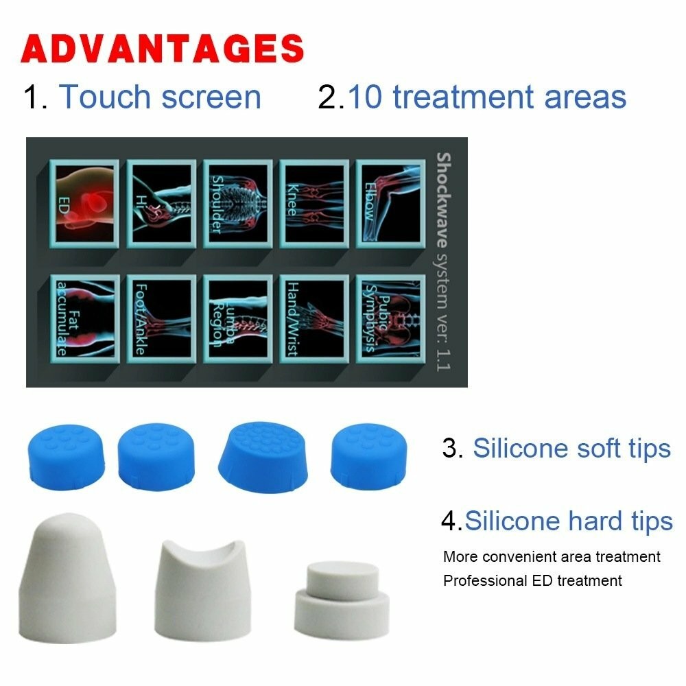 ESWT Focused Shockwave Therapy Machine Relieve Muscle Pain ED Treatment Handheld