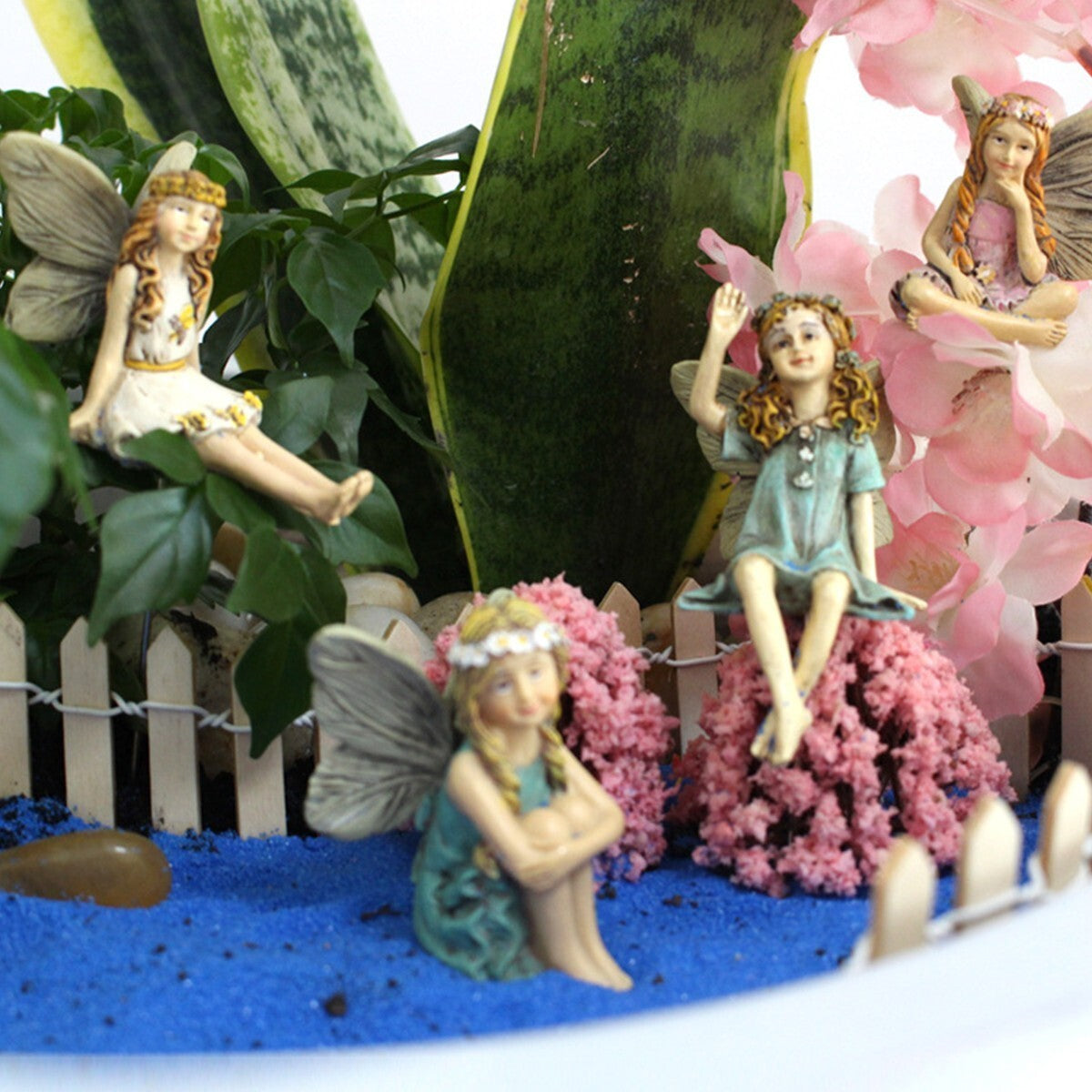 6Pcs Fairy Garden Miniature Fairies Figurines Accessories for Outdoor Decor