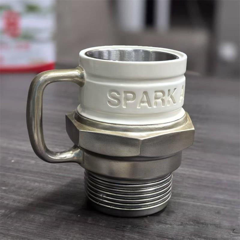 Spark Plug Mug, Engine Spark Plug Design, Novelty Coffee Mug