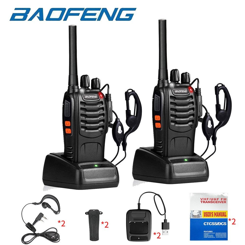 2x Baofeng BF-888S 400-470MHz Walkie Talkie Long Range Two Way Radio + Earpiece