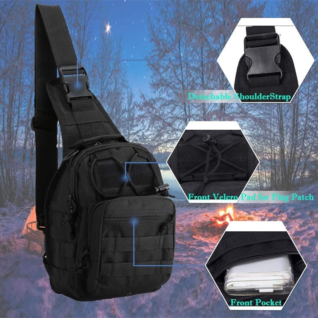 Outdoor Tactical Shoulder Bag Messenger Sling Chest Pack Military Molle Backpack