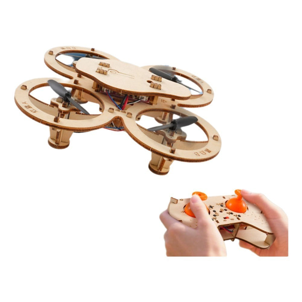 DIY Wooden Aircraft Assembly Kit 4 Quadcopter Educational Build for Teens