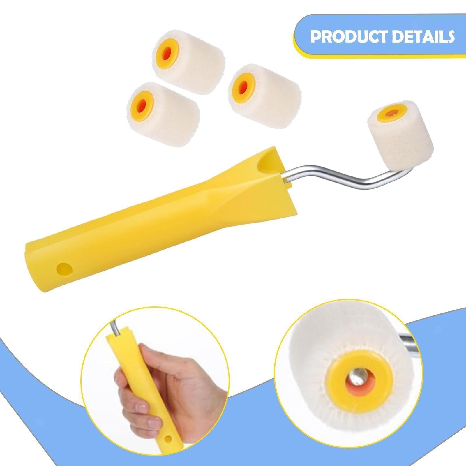 1 inch Mini Paint Roller Set with 4 Refills for Miniature Painting Versatile