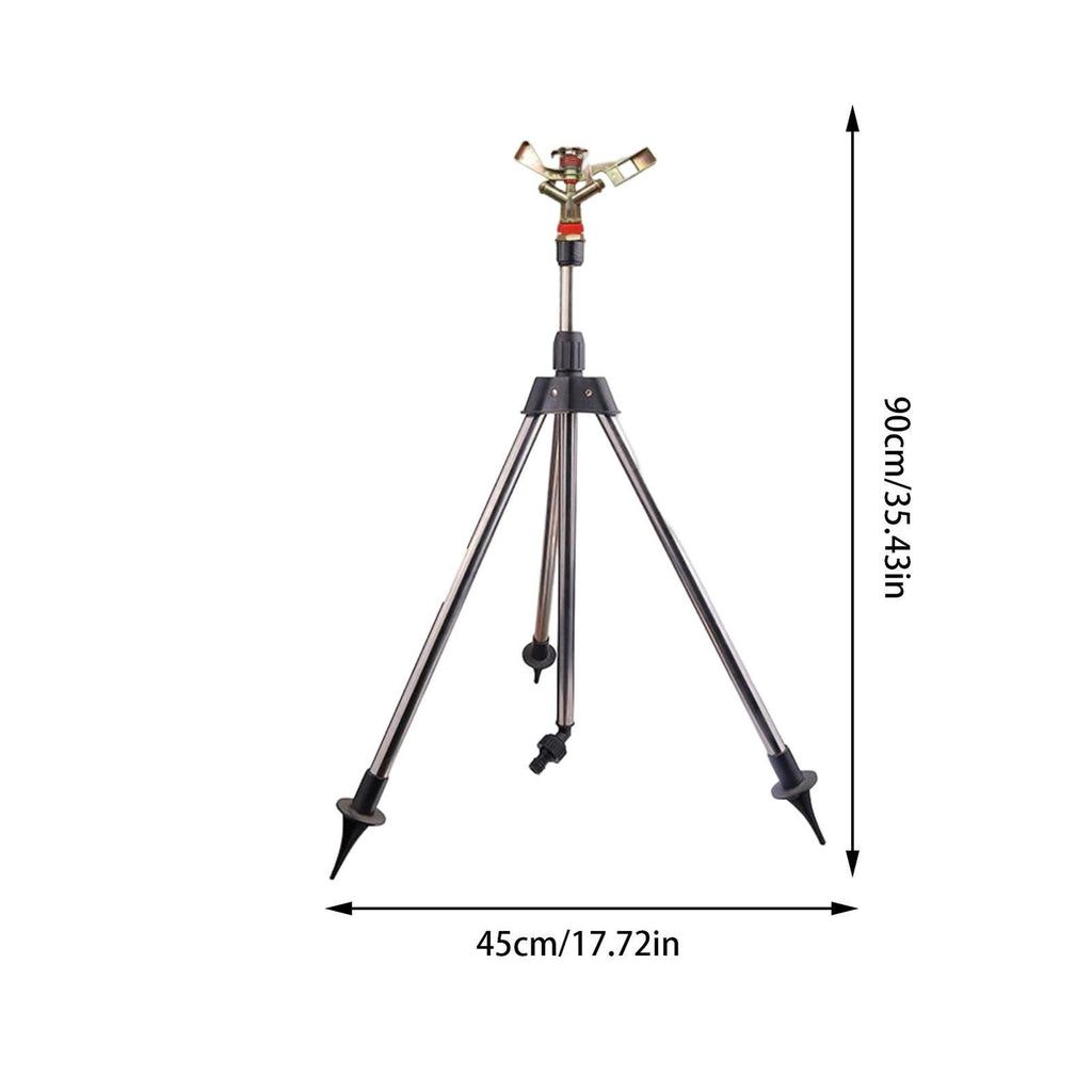 Automatic Rotating Sprinkler w/Tripod 360°Watering Nozzle for Garden Irrigation