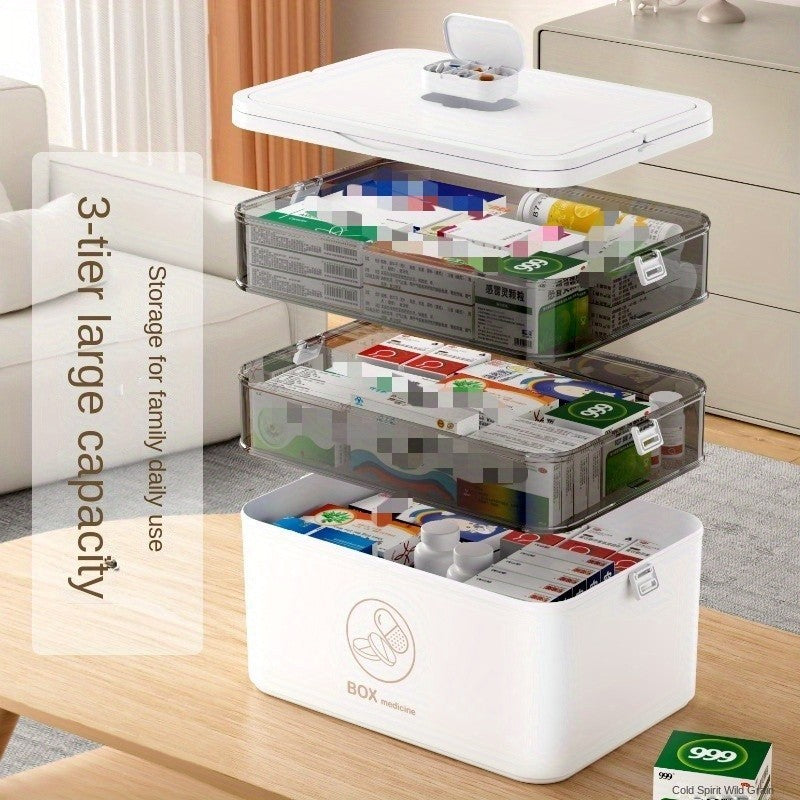 UK Portable Medication Box Large Capacity Medicine Storage Container Case