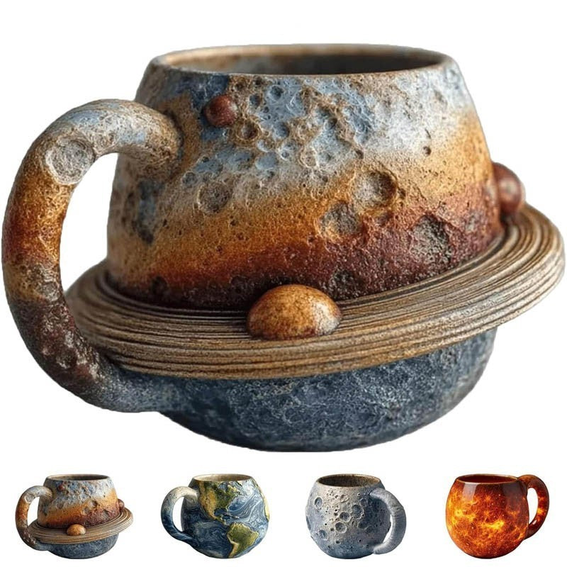 UK 3D Space Planetary Mug Set Moon Cup Coffee Mugs Cosmic Ceramic Planet Cups