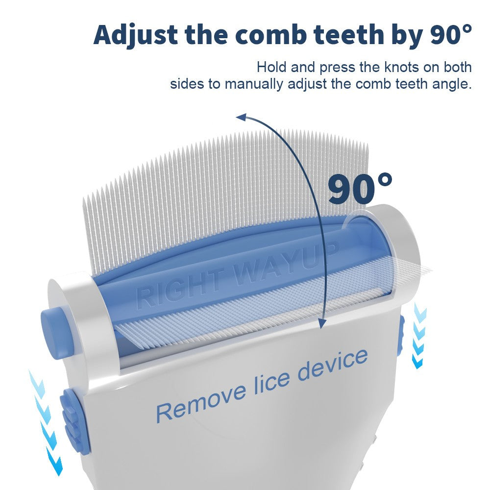 Electric Vacuum Head Nit Anti Lice Comb Brush Pet Dog Flea Filter Remover Tool