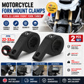2x Motorcycle CNC Headlight Spot Lights Bracket Mount Fog Tube Clamp Holder