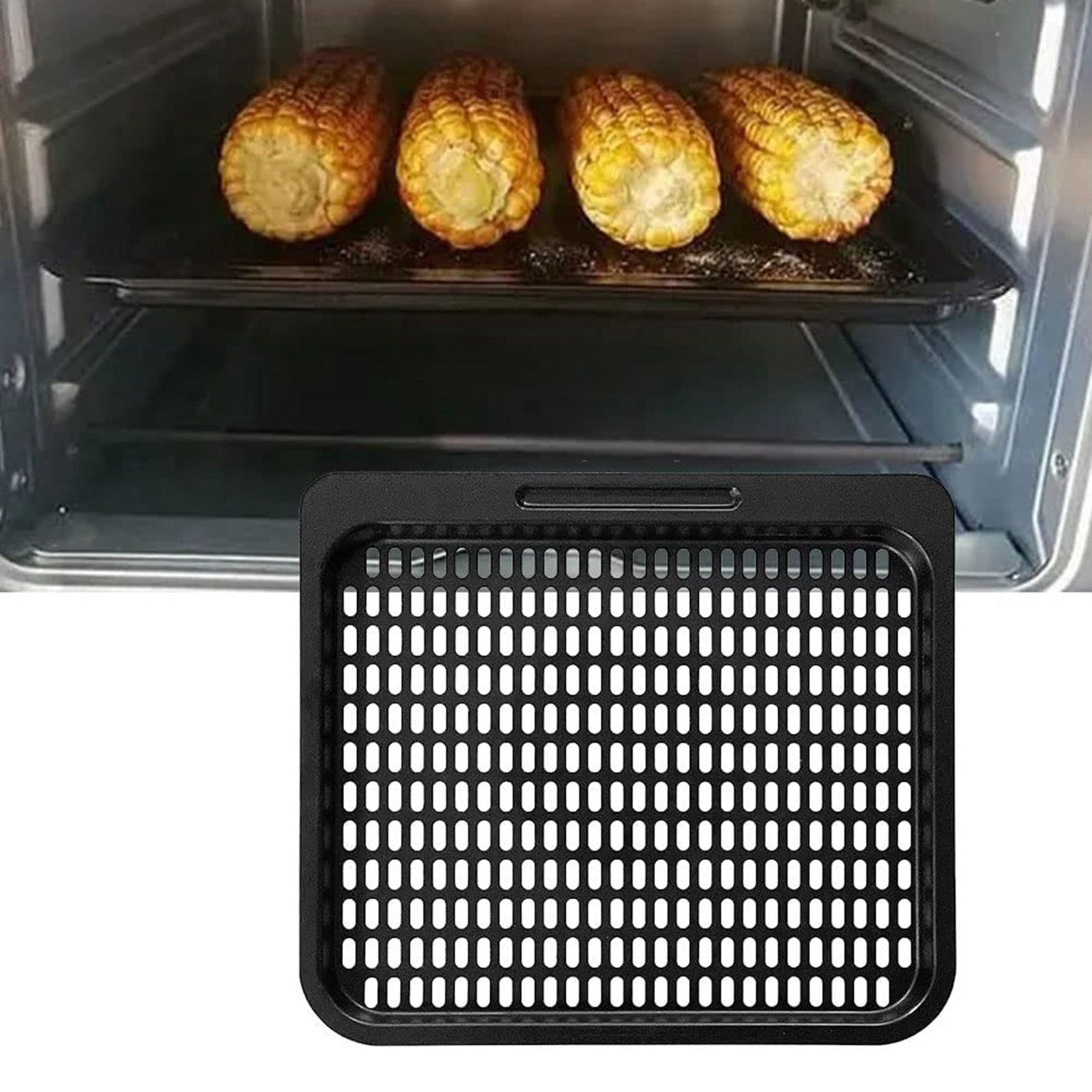 2X Cooking Tray Replacement, Mesh Cooking Rack Air Fryer  26cm*23cm*1.2cm