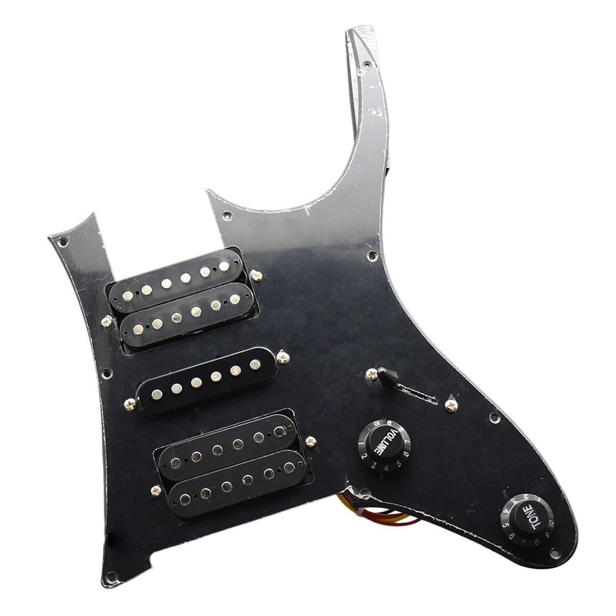 Pre-wired guitar pickguard pickup with loaded pickguard and humbucking coil for