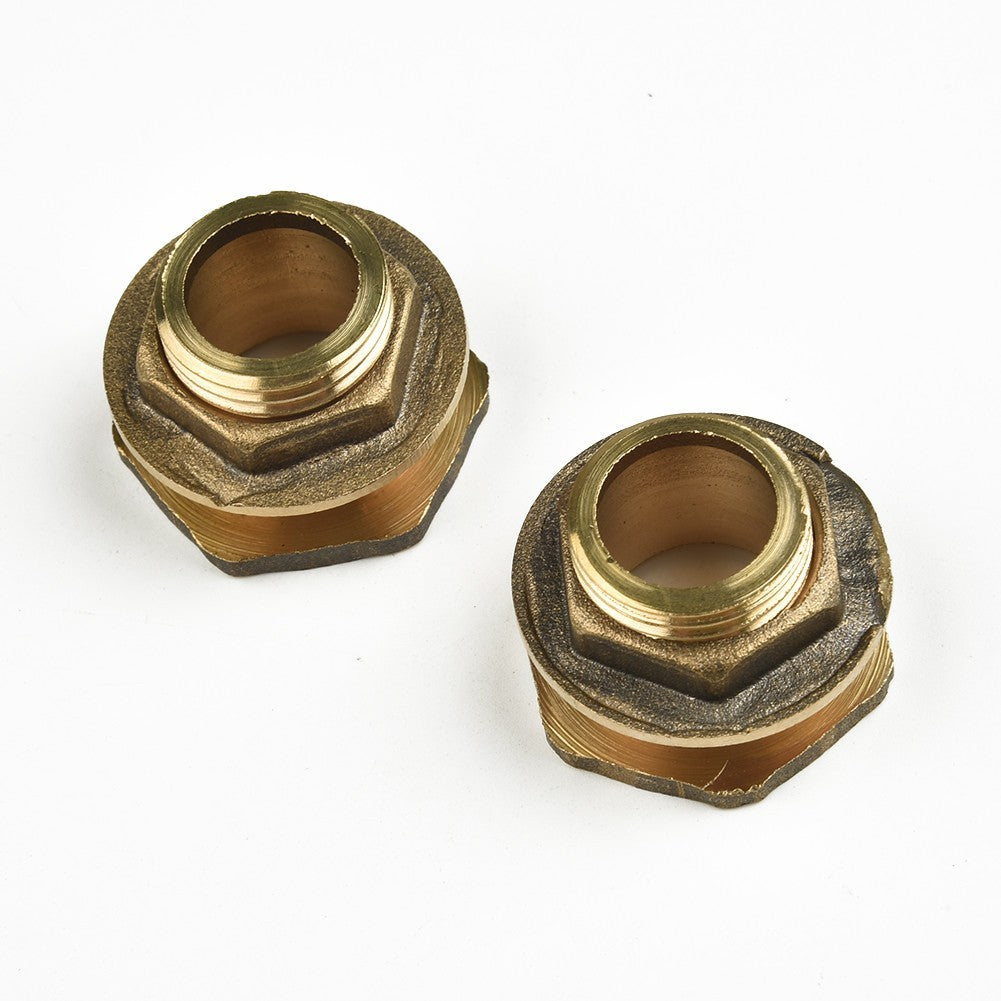 2x Water Butt Water And Connector Brass Bib Tap With Click Lock Fitting