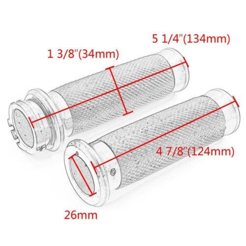 1 Pair 1 inch 25mm Motorcycle Black Handle Bar Hand Grips for Harley XL883 1200