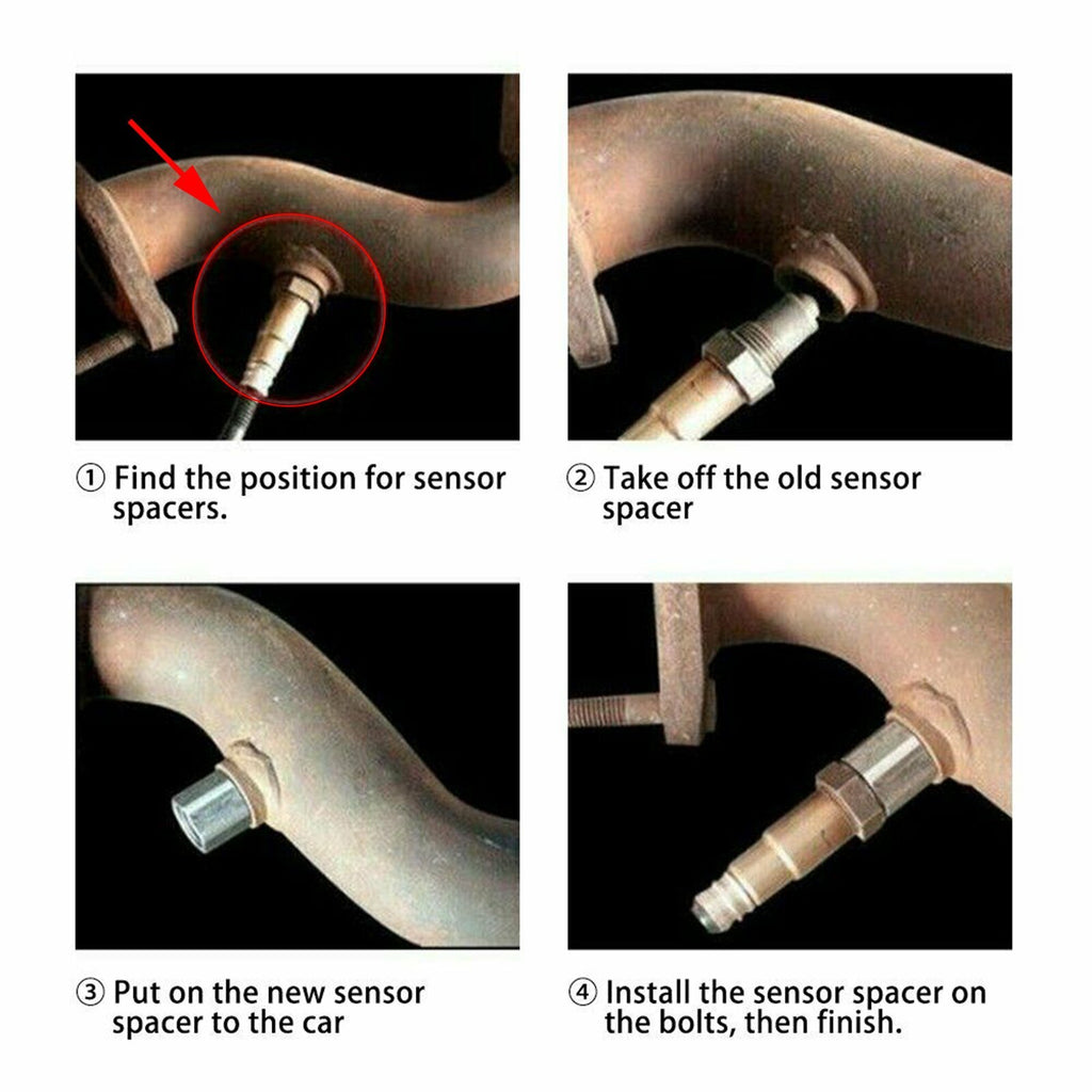 Car Oxygen O2 Sensor Spacer Adapter Catalytic Converter Fix Check Engine Light