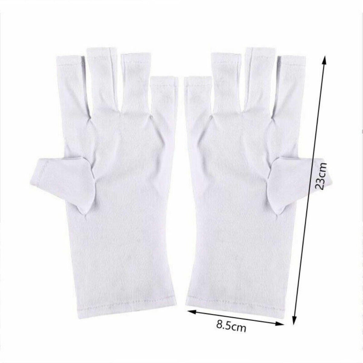 1 Pair Anti UV Gloves UV Shield Glove Fingerless Manicure Nail Art Tool LED