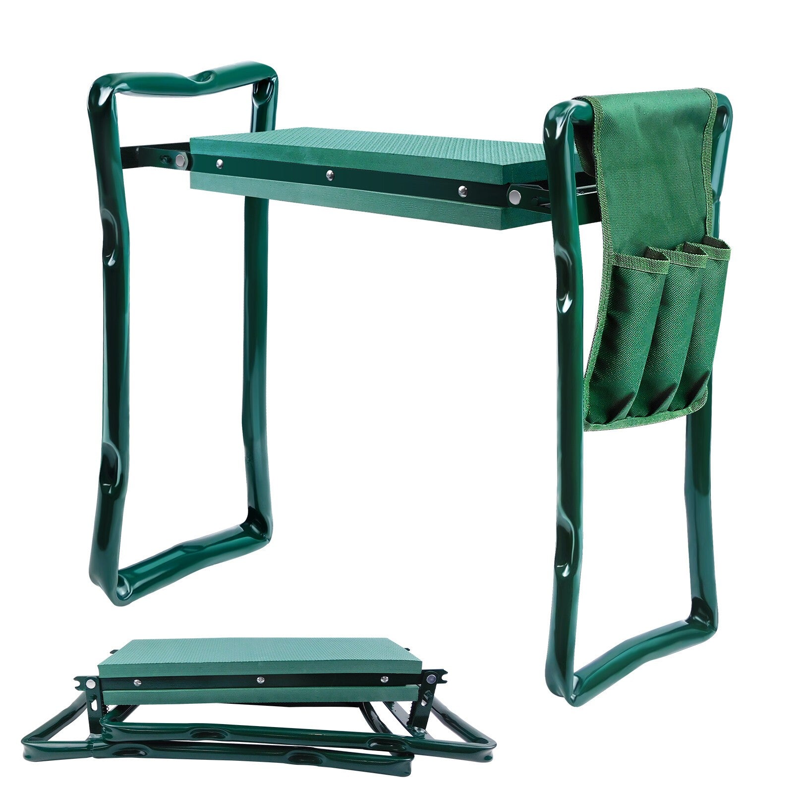 Portable Garden Kneeler Foam Kneeling Stool Tool Bag Padded Seat Seat Pad