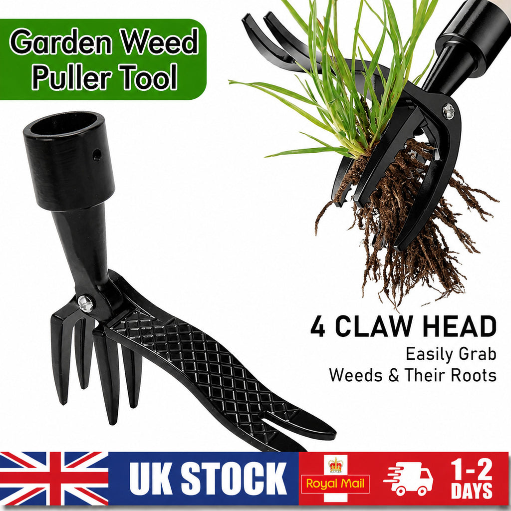 Stand Up Weeder Puller Weed Claw Grass Root Remover Killer Manual Garden Tool UK
