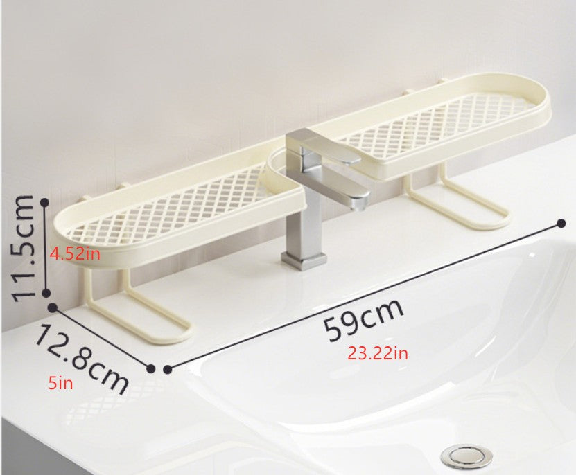 Behind the Faucet Sink Organizer, Thickened Behind the Faucet Shelf Bathroom