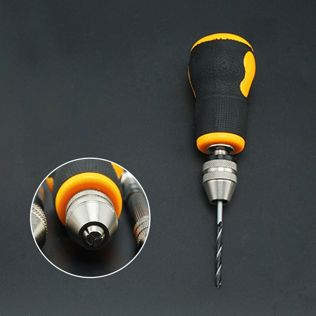 Tiny Handheld Manual Drill with 10pcs Precision Bits Ideal for Jewelry Making*