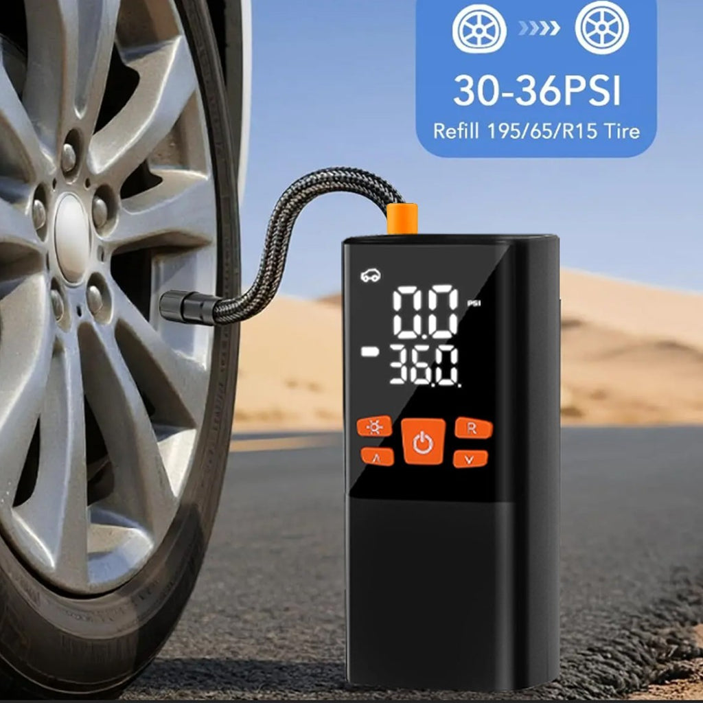Digital Rechargeable Tire Air Compressor Pump Tool Car Tyre Inflator Cordless