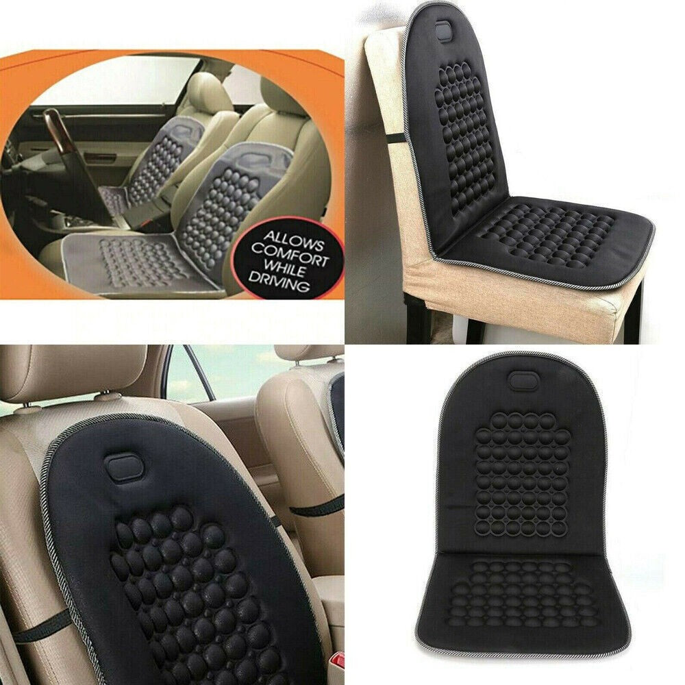 2Pcs Black Car Front Seat Cushion Soft Protector Pad Comfort Chair Cover Mat