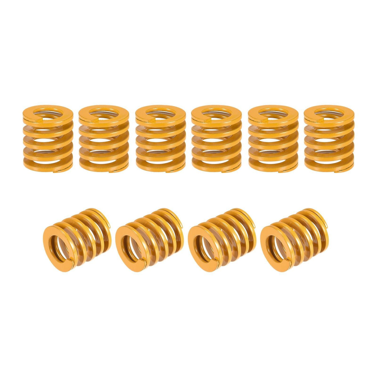 Die Spring, 20mm OD 20mm Long 10pcs Stamping Light Load Compression Yellow