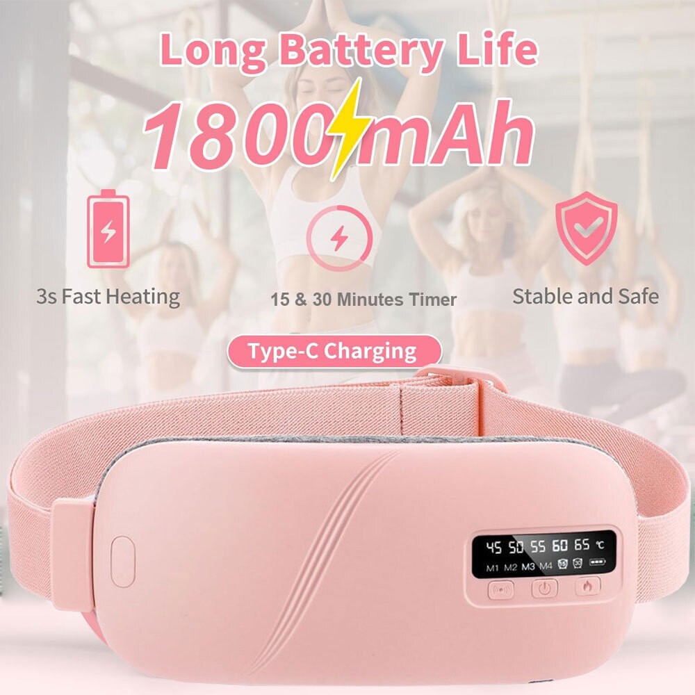 Electric Heating Menstrual Heat Pad Massage Belt For Period Pain Relief Cramps