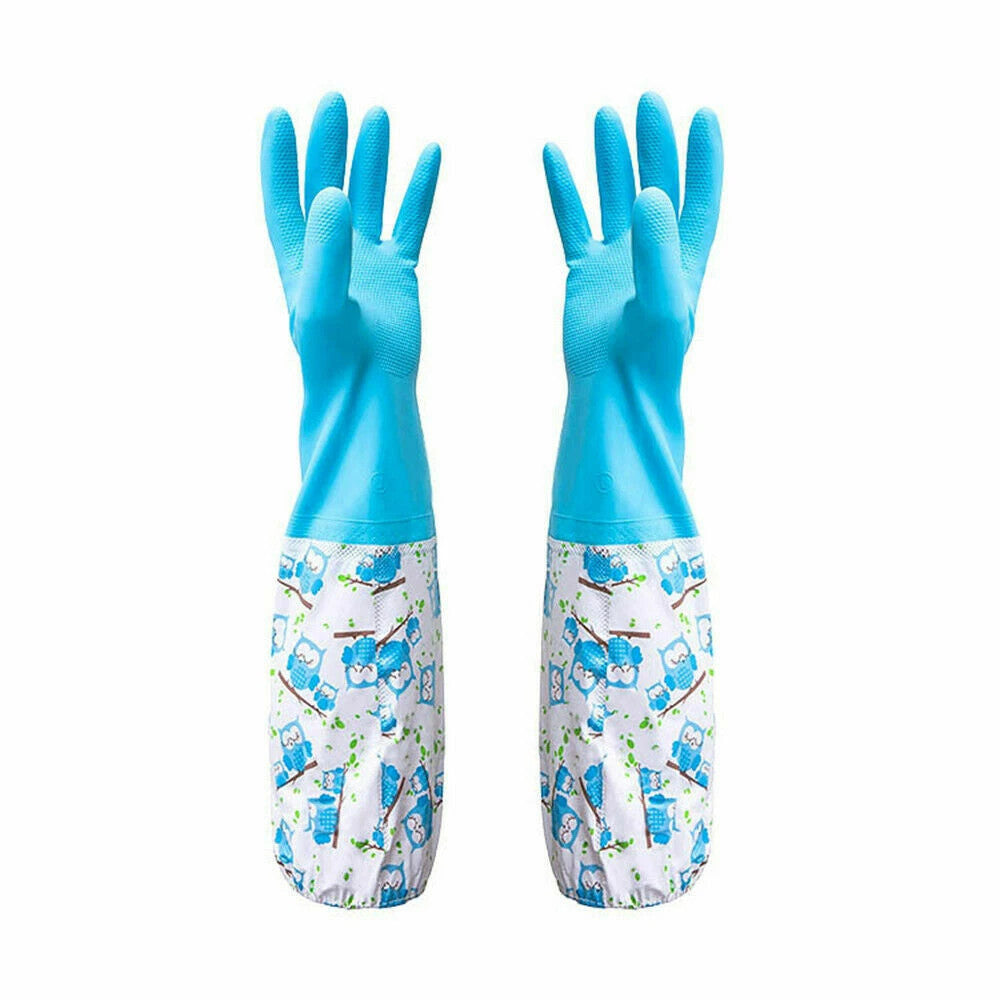 Long Cleaning Gloves Waterproof NEW Rubber Full Pond & Washing Gloves