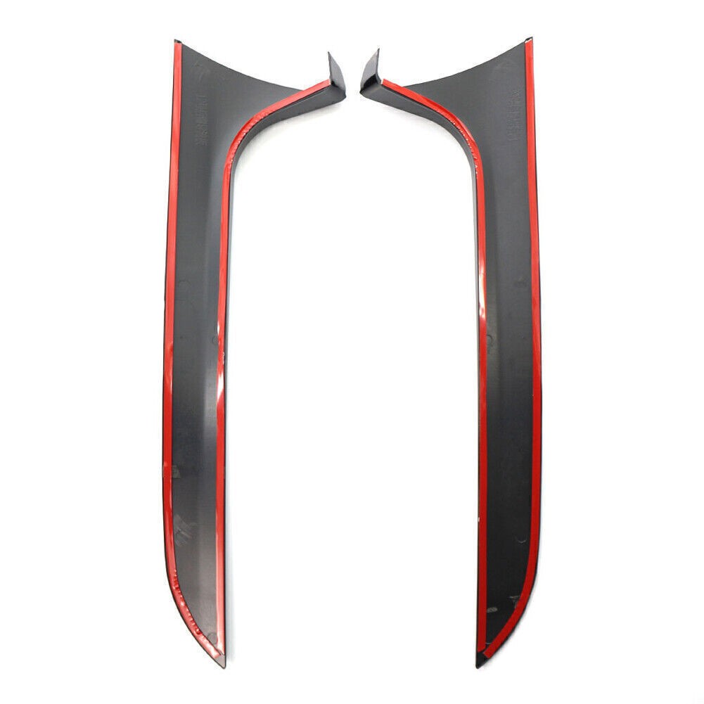 2xGloss Black Rear Window Side Spoiler Canard Splitter Trim For Audi A6 C7 Avant