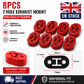 8PCS Rubber Exhaust Hanger Mounts 2 Hole Muffler Rubber Universal red