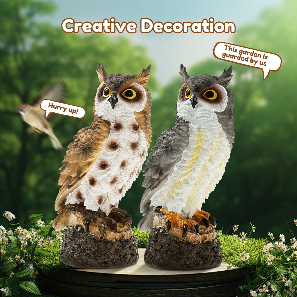 Simulation Owl Ornament Owl Statue Decoration Decoy Birddriver for Garden