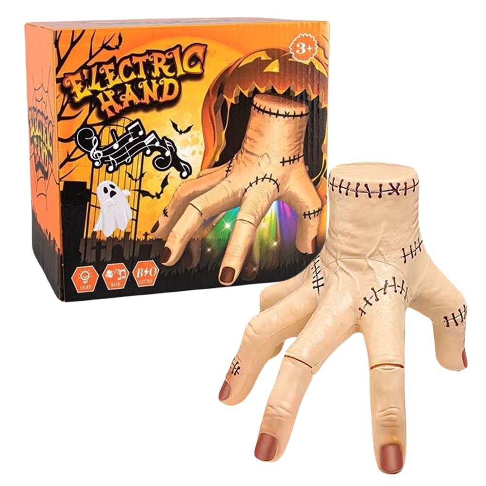 Electric Crawling Hand with Sound Light Fake Hand Prop Halloween Decorations