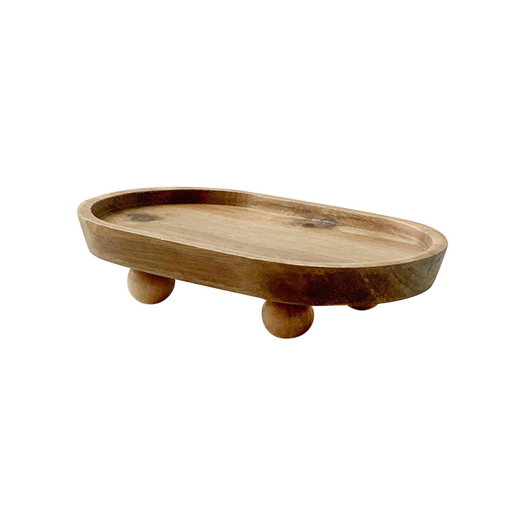 Multifunctional Mini Wooden Riser Display Decorative Tray Wooden Pedestal Stand