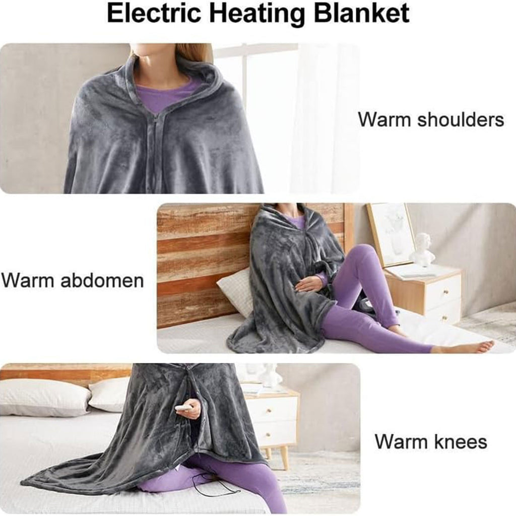 Electric Heated Shawl Blanket USB Wearable for Winter Warm 3 Temperature Levels