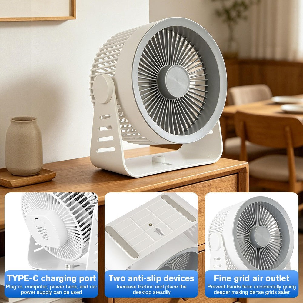 Rechargeable USB Desk Fan Portable Mini Cooling Fan 5 Speed Quiet Office.*