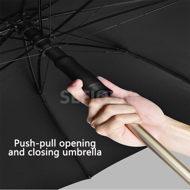 2-in-1 Walking Sticks Umbrella Windbreak Ribs Walking Cane Umbrella for Elderly