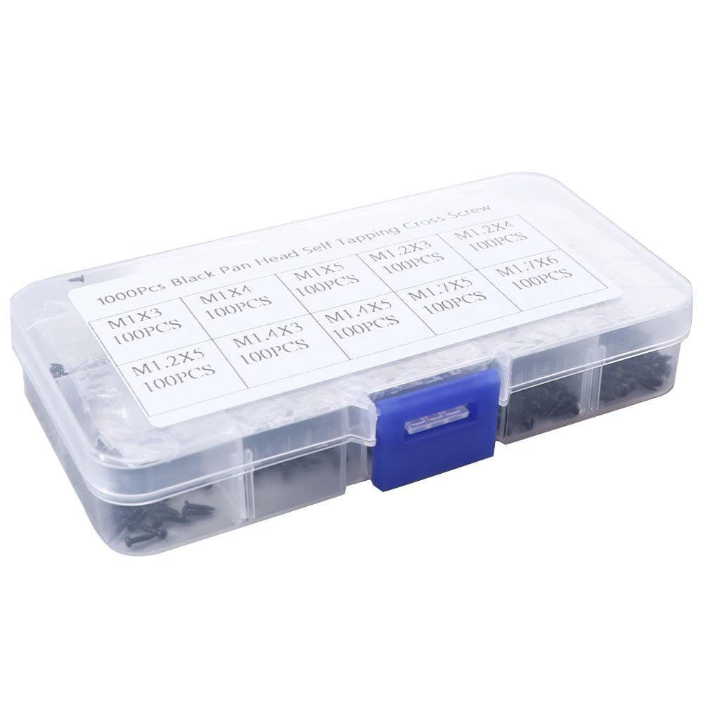 1000pcs Self Tapping Screws Computer Screw Small Phillips Pan Head Laptop Screws