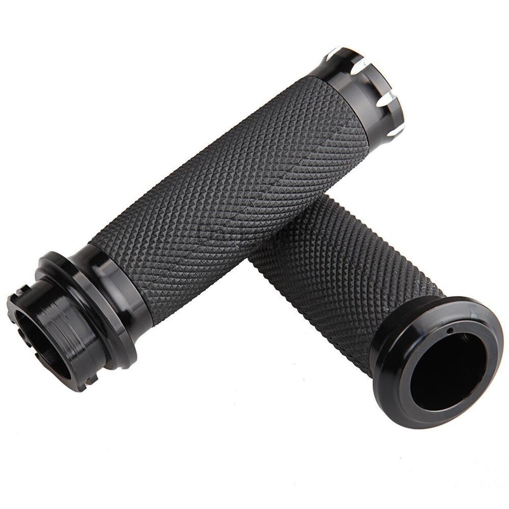1 Pair 1 inch 25mm Motorcycle Black Handle Bar Hand Grips for Harley