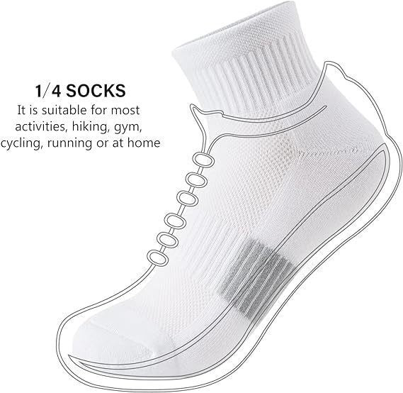 Mens Womens Cotton Trainer Socks Ankle Quarter Crew Sports Casual Sock Lot