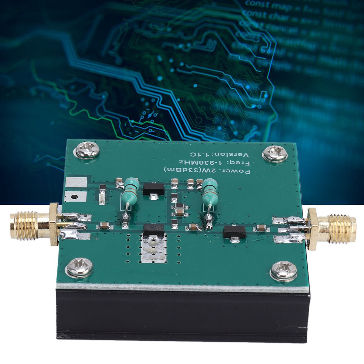 RF Amplifier Good Cooling RF Power Amp Module DC12V 1‑930MHz Frequency For