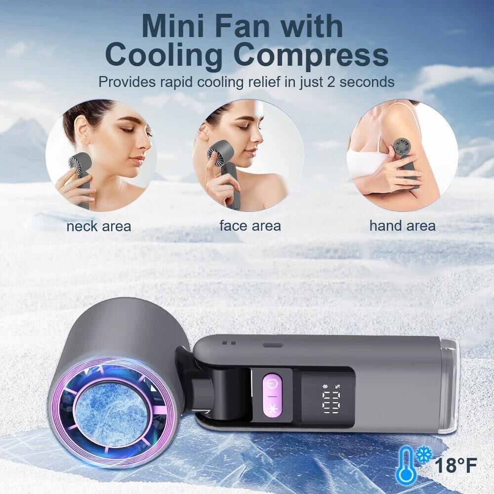 NEW Usb Rechargeable Mini Hand-Held Fan Portable Folding Desk Fan Cooler Cooling