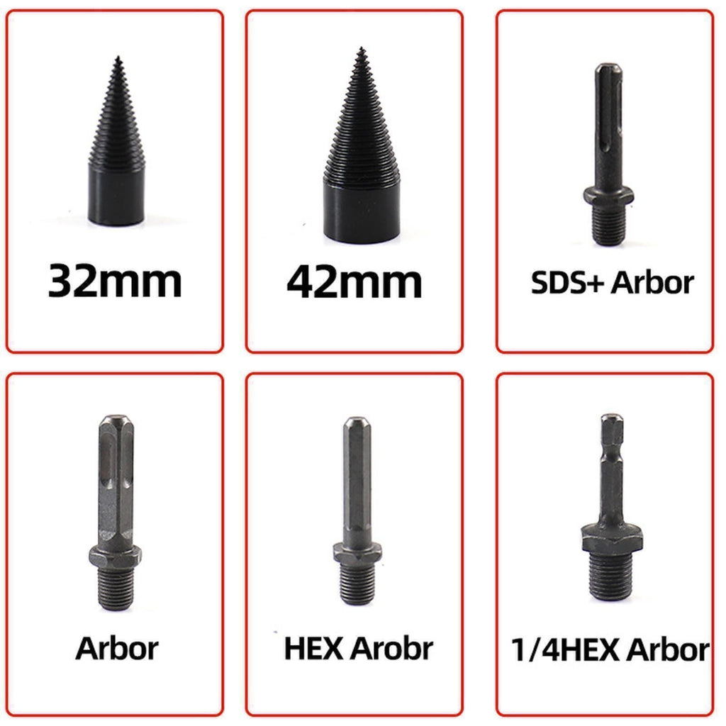Wood Cone Log Splitter 42mm Drill Bit Hex Shank Wood Splitting Driver
