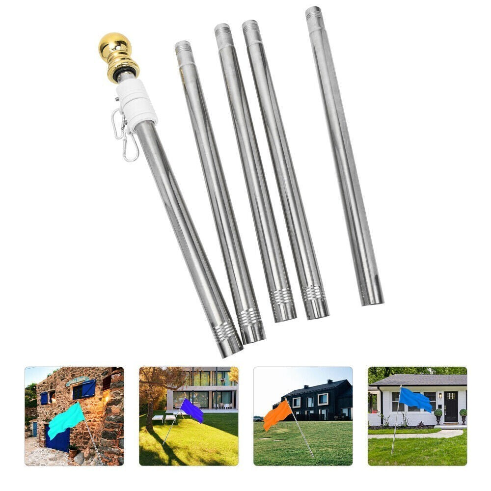 Heavy Duty Flag Pole Rustproof Durable Stainless Steel Flagpole