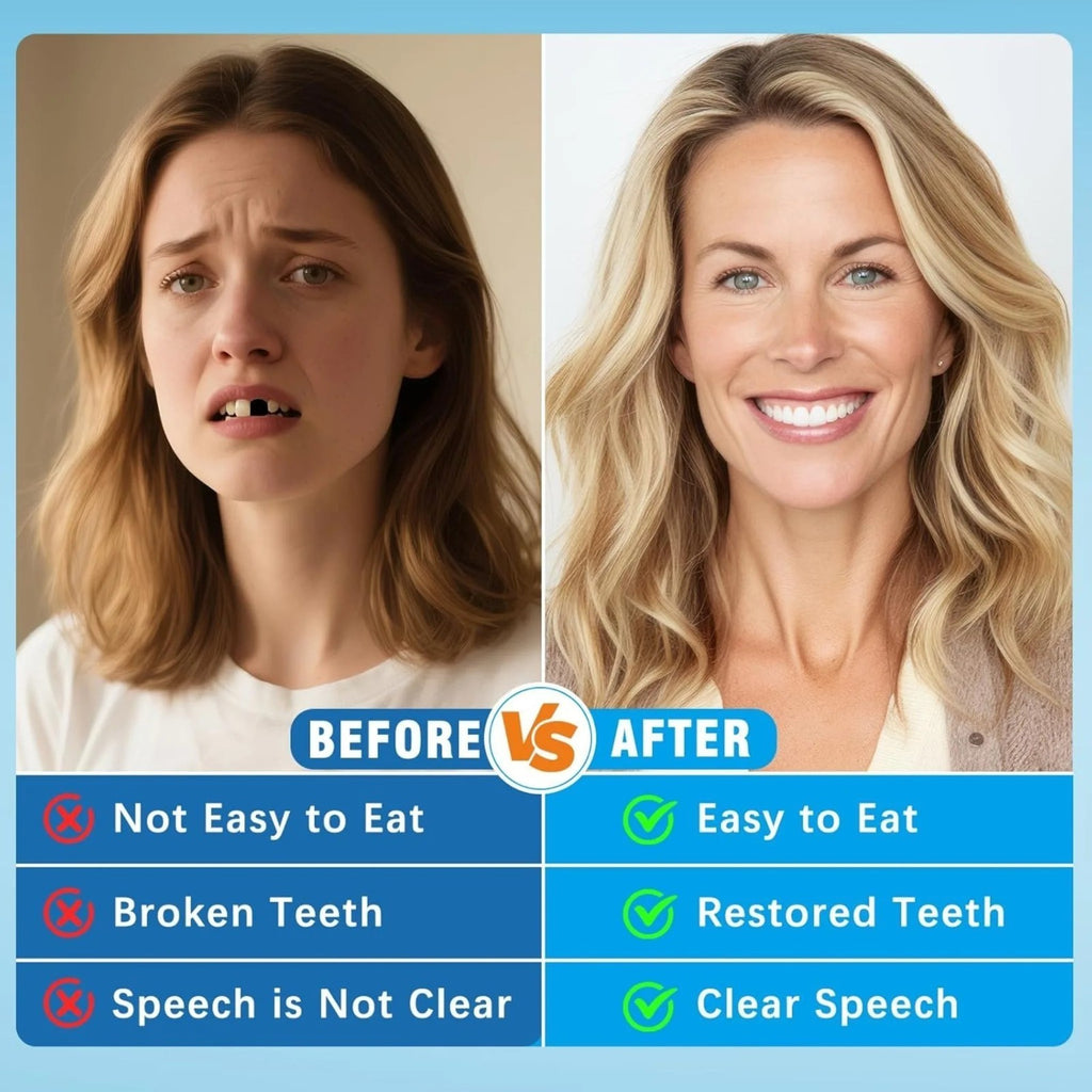 2026 Adjustible Silicone Dentures Comfort Fake Teeth Natural Smile Men Women New