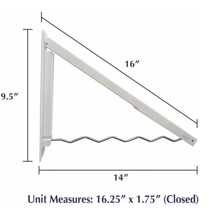 Folding Retractable Wall Mounted Laundry Rack Clothes Hanging Dryer Storage