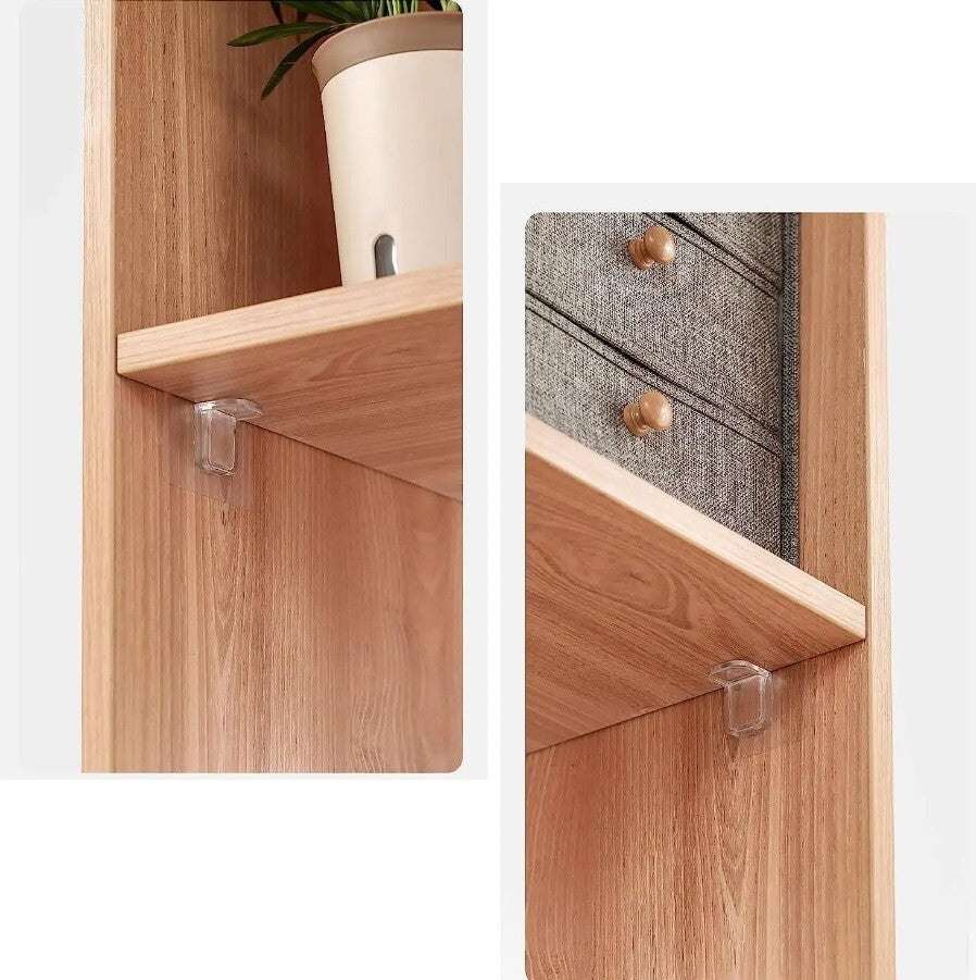 Shelf Bracket Support 10x Plastic Self Adhesive Wardrobe Cabinet Shelves Holders
