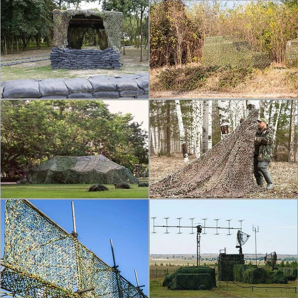 4mx6m Camo Net Hunting/Shooting Camouflage Hide Army Camping Woodland Netting UK